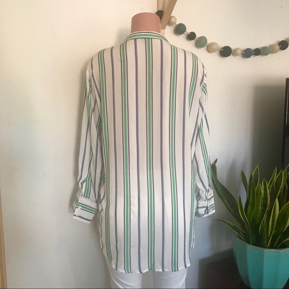 Anthropologie Velvet Heart Rayon stripe blouse - Picture 5 of 7